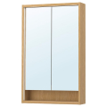 FAXÄLVEN  peegelkapp sisseehitatud valgustiga, 60x15x95 cm, tammeimitatsioon  LED-draiver