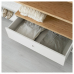 ELVARLI 2 osa, valge/bambus, 135x51x222-350 cm