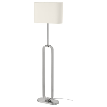 UPPVIND  põrandalamp, 150 cm, nikeldatud/valge