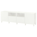 BESTÅ uste ja sahtlitega TV alus 240x42x74 cm valge/Lappviken/Stubbarp valge
