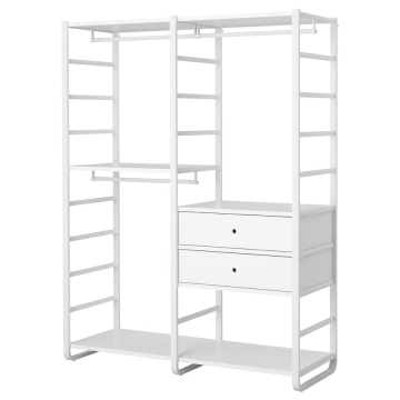 ELVARLI 2 osa, valge, 165x55x216 cm