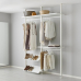 ELVARLI 2 osa, valge, 175x51x222-350 cm