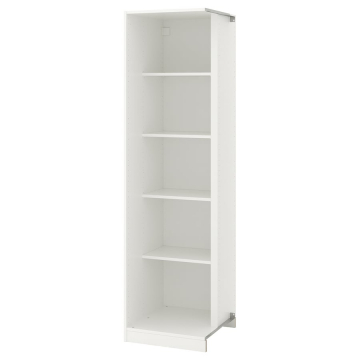 PAX 4 riiuliga nurgamoodul 52.5x58x201.2 cm valge