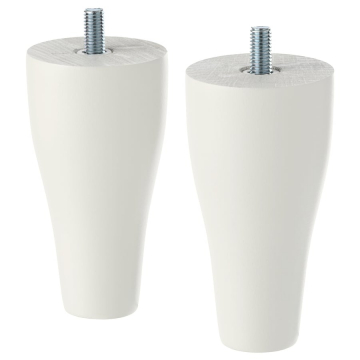 KABBARP, jalg 5x5x10x Ø5 cm valge