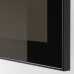 BESTÅ, klaasustega riiul 60x20x64 cm mustjaspruun/Glassvik must/suitsuklaas