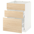 METOD/MAXIMERA alusk valamu+3 esio./2 shtl 60x61.6x88 cm valge/Askersund hele tuhkjas efekt