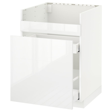 METOD kapp valamu all HAVSEN / 2 sahtliga ,valge,Maximera, Ringhult valge ,60x60 cm