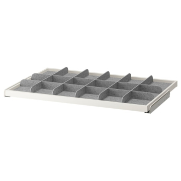 KOMPLEMENT eraldajaga väljatõmmatav alus 96.5x56.3x6.3 cm valge/helehall