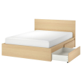 MALM Voodiraam 4 sahtliga 160x200cm, pleegitatud tamm
