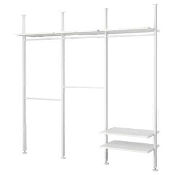 ELVARLI 3 sektsioon, valge, 258x51x222-350 cm