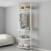 ELVARLI 1 sektsioon, valge, 92x51x222-350 cm